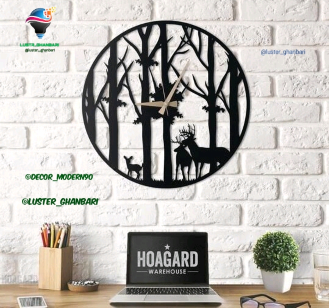 ساعت لیزری مدرن طرح گوزن