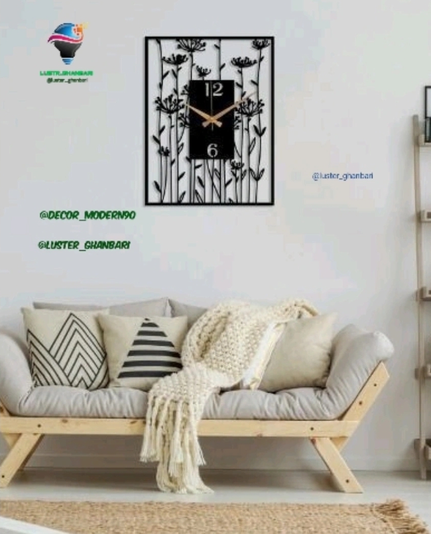 ساعت مدرن طرح گل