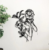 تابلو لیزری مدرن طرح گل وتنه